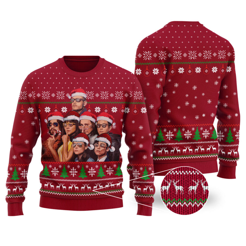 The Umbrella Academy Funny Ugly Christmas Sweater Cardinal Red