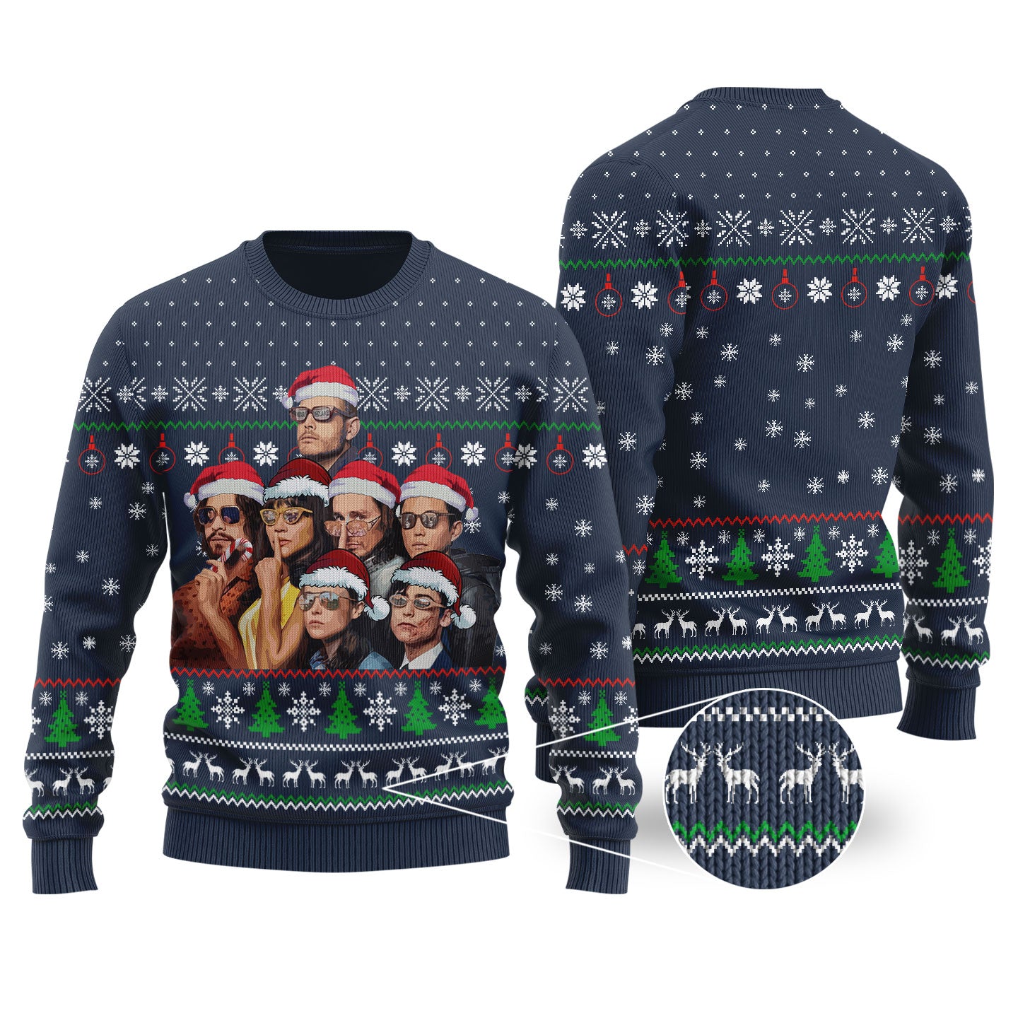 The Umbrella Academy Funny Ugly Christmas Sweater Navy