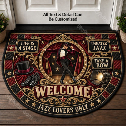 Theater Jazz Personalized Half Round Mat | 5To9Vibe