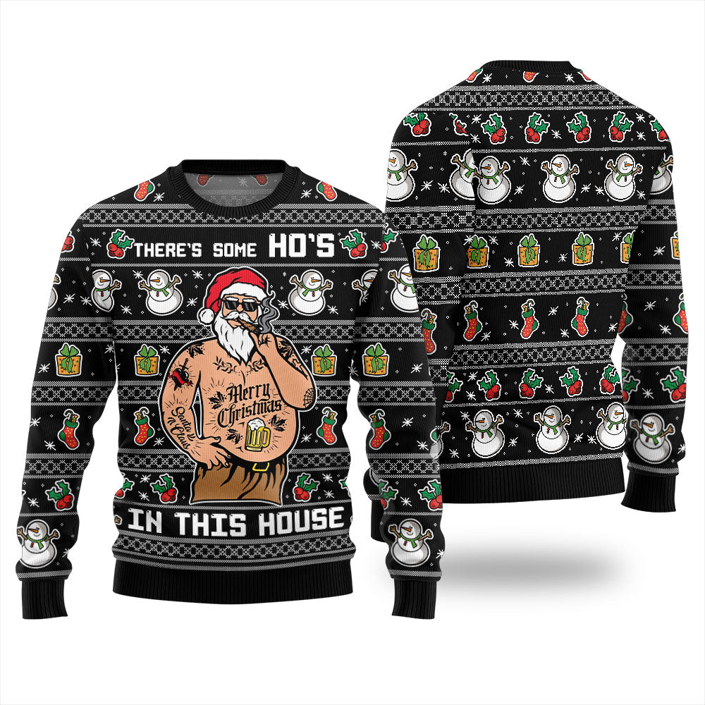 Theres Some Hos In This House Ugly Christmas Sweater