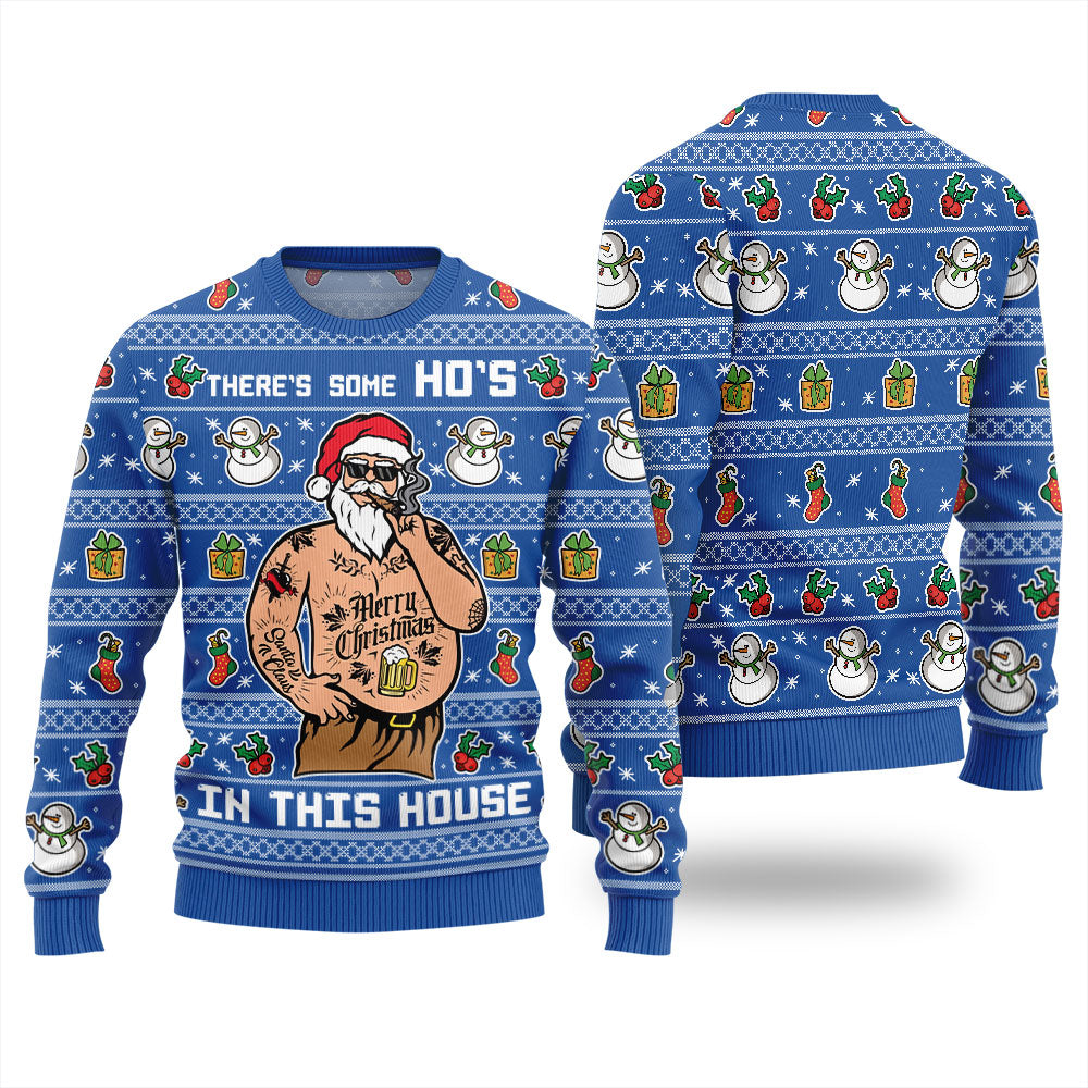 Theres Some Hos In This House Ugly Christmas Sweater