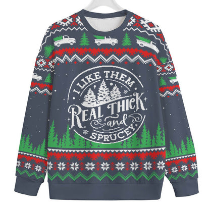 Thick And Sprucey Christmas Tree Women's Plus Size Ugly Christmas Sweater