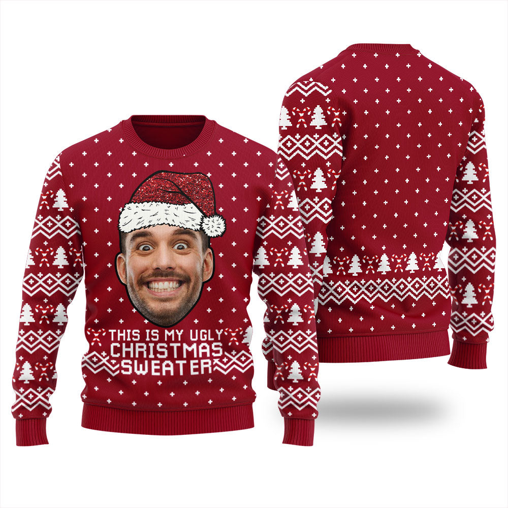 This Is My Ugly Christmas Sweater Personalized Photo Ugly Sweater