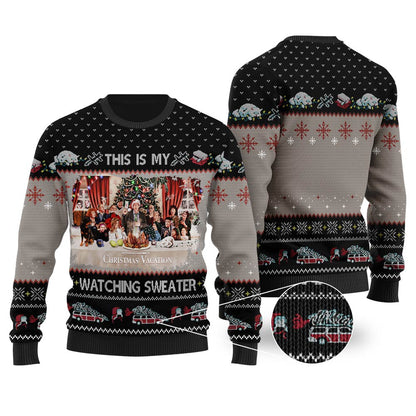 This Is My Watching Christmas Sweater Black