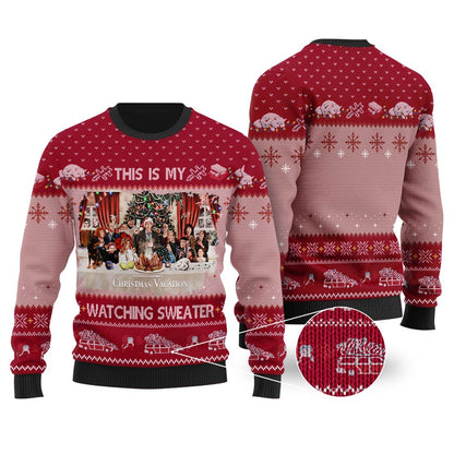 This Is My Watching Christmas Sweater Cardinal Red