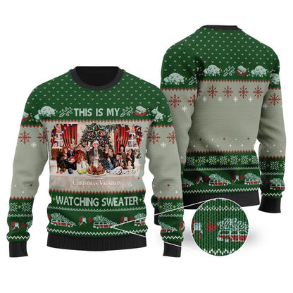 This Is My Watching Christmas Sweater Forest Green