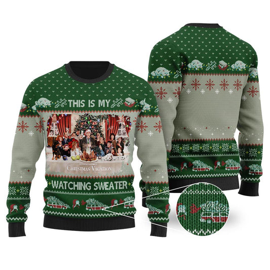 This Is My Watching Christmas Sweater Forest Green