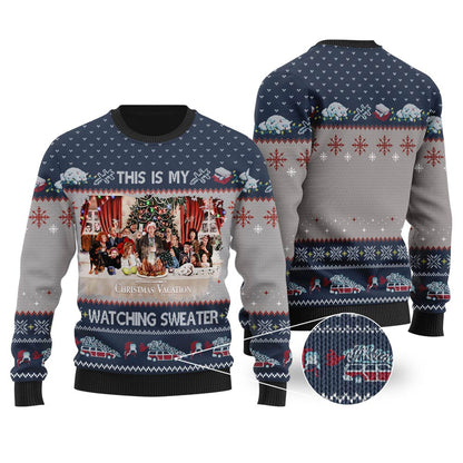 This Is My Watching Christmas Sweater Navy