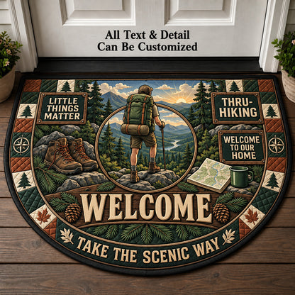 Thru-Hiking Personalized Half Round Mat | 5To9Vibe