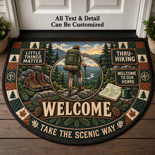 Thru-Hiking Personalized Half Round Mat | 5To9Vibe