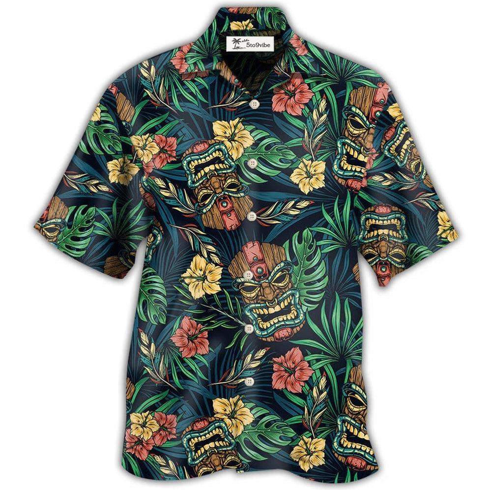Hawaiian Shirt / Adults / S Tiki Hawaii Tropical Leaf Style - Hawaiian Shirt 