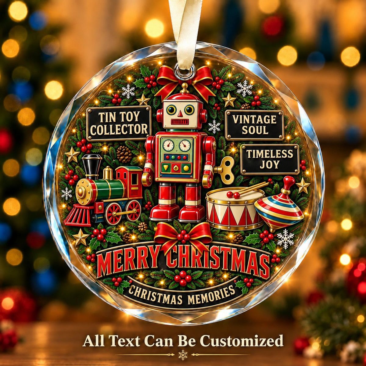 Tin Toy Collector Personalized Glass Ornament | 5To9Vibe
