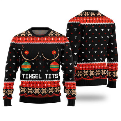 Tinsel Tits Mens Funny Christmas Sweater