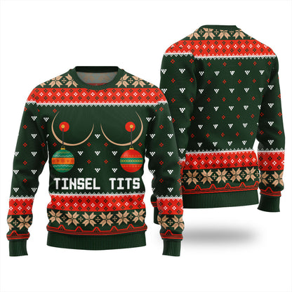 Tinsel Tits Mens Funny Christmas Sweater