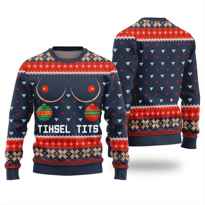 Tinsel Tits Womens Ugly Sweater
