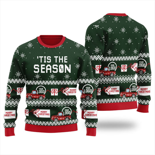 Tis The Season Custom Logo Christmas Sweater