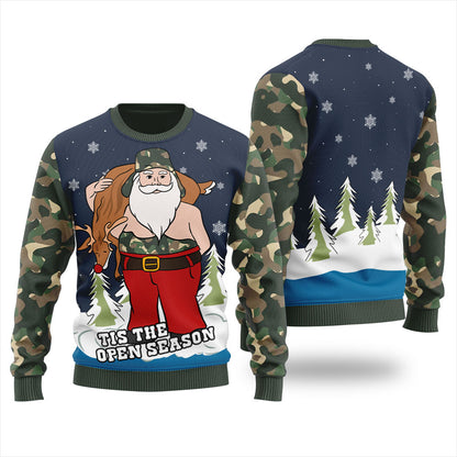 Tis The Season Funny Santa Ugly Christmas Sweater