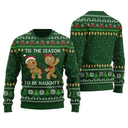 Tis The Season To Be Naughty Cookies Men's Ugly Christmas Sweater