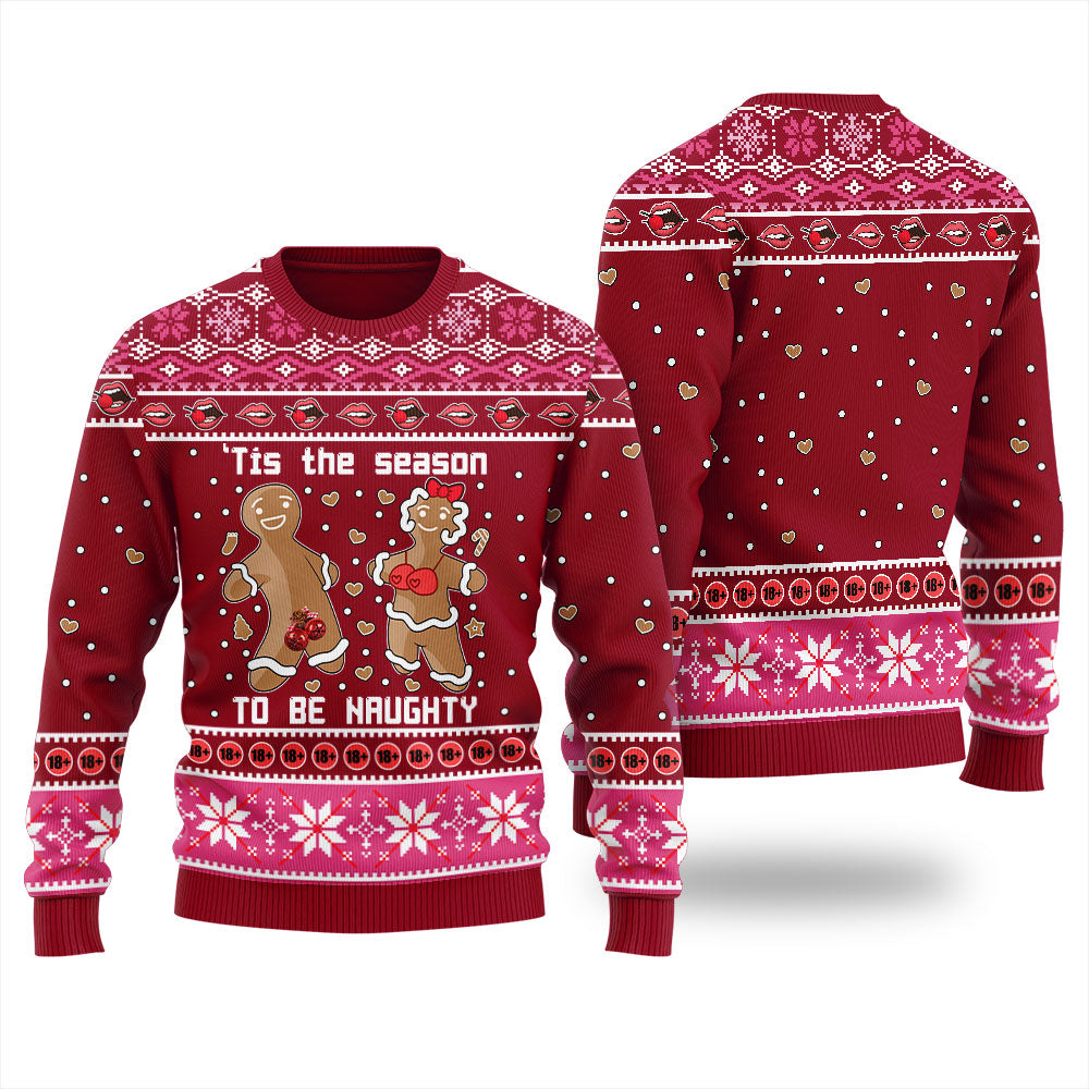 Tis The Season To Be Naughty Funny Cookies Ugly Christmas Sweater