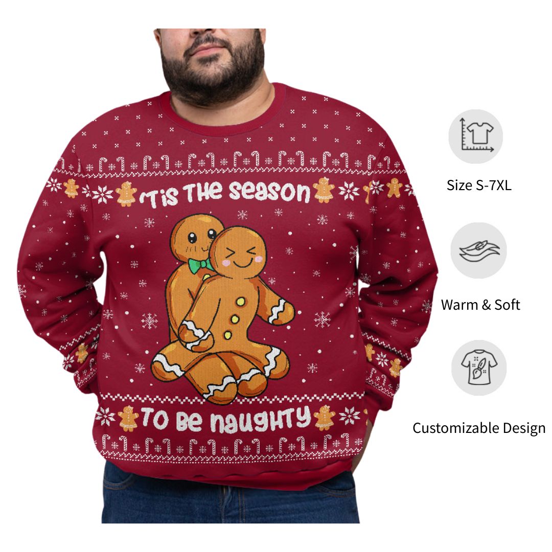 Tis The Season To Be Naughty Plus Size Xmas Sweater