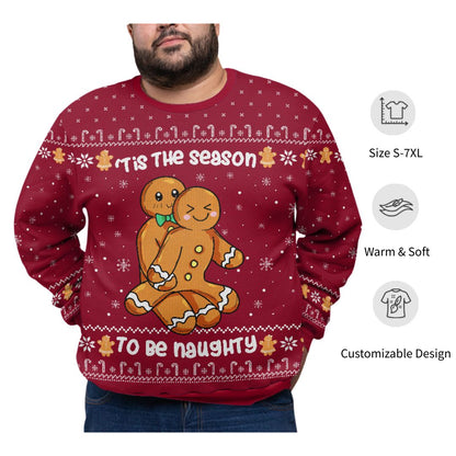 Tis The Season To Be Naughty Plus Size Xmas Sweater