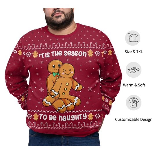 Tis The Season To Be Naughty Plus Size Xmas Sweater