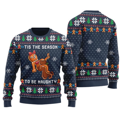 Tis The Season To Be Naughty Women's Ugly Christmas Sweater