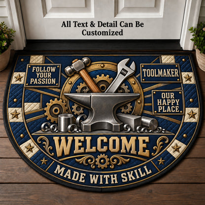 Toolmaker Personalized Half Round Mat | 5To9Vibe