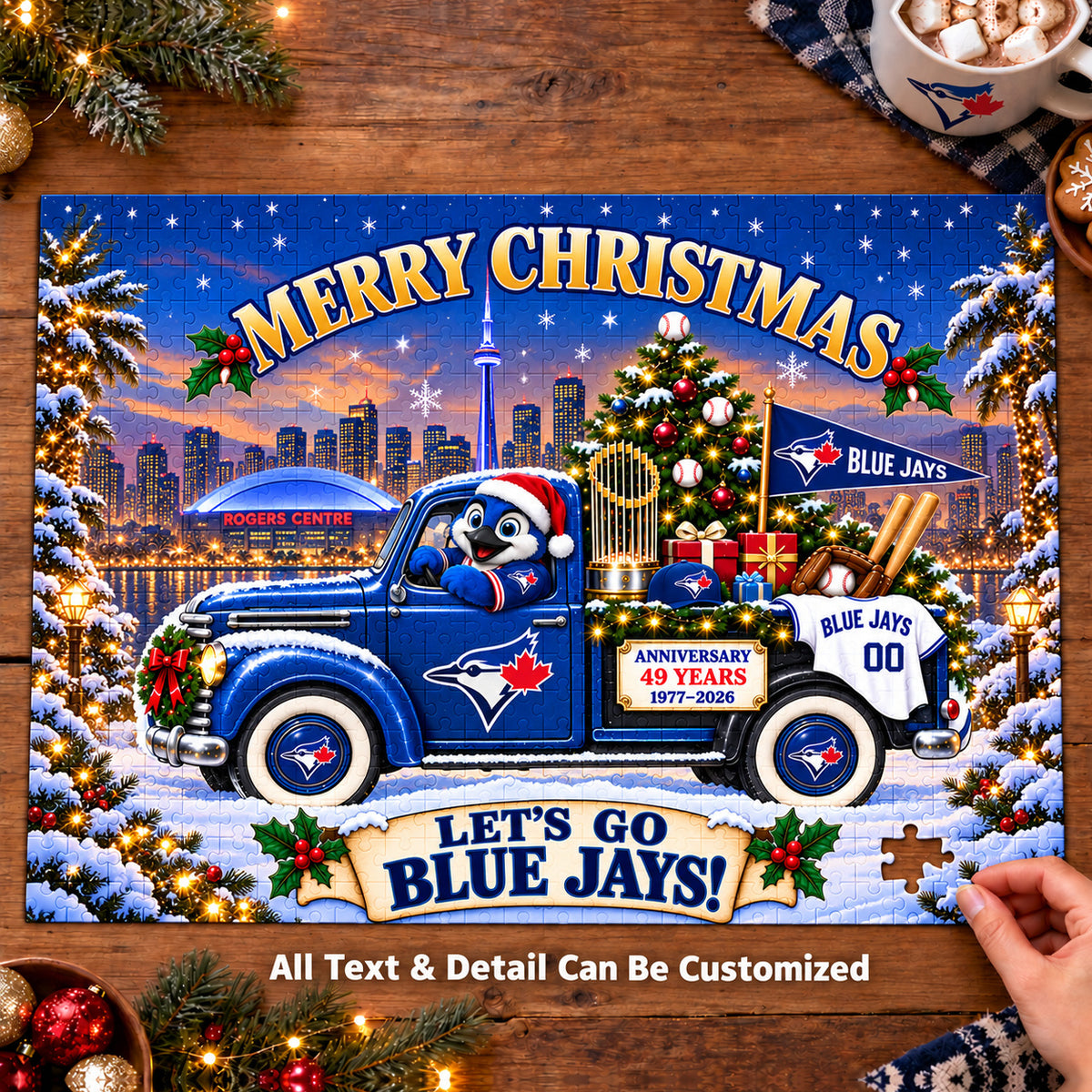 Baseball team Style 29 Jigsaw Puzzle mockup | 5To9Vibe