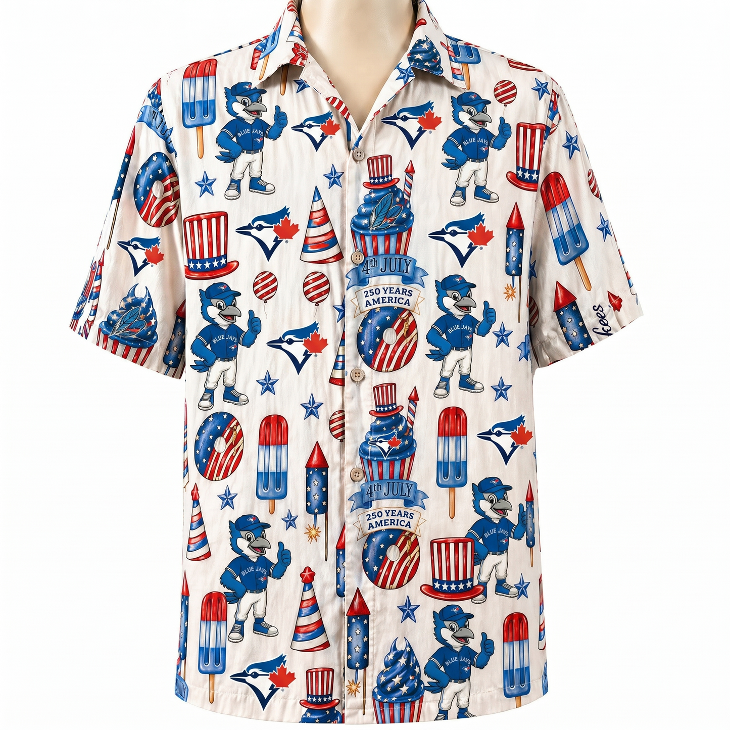 All Baseball Team 4th July 250 Years Anniversary America Premium Unisex Hawaiian Shirt For Men and Women