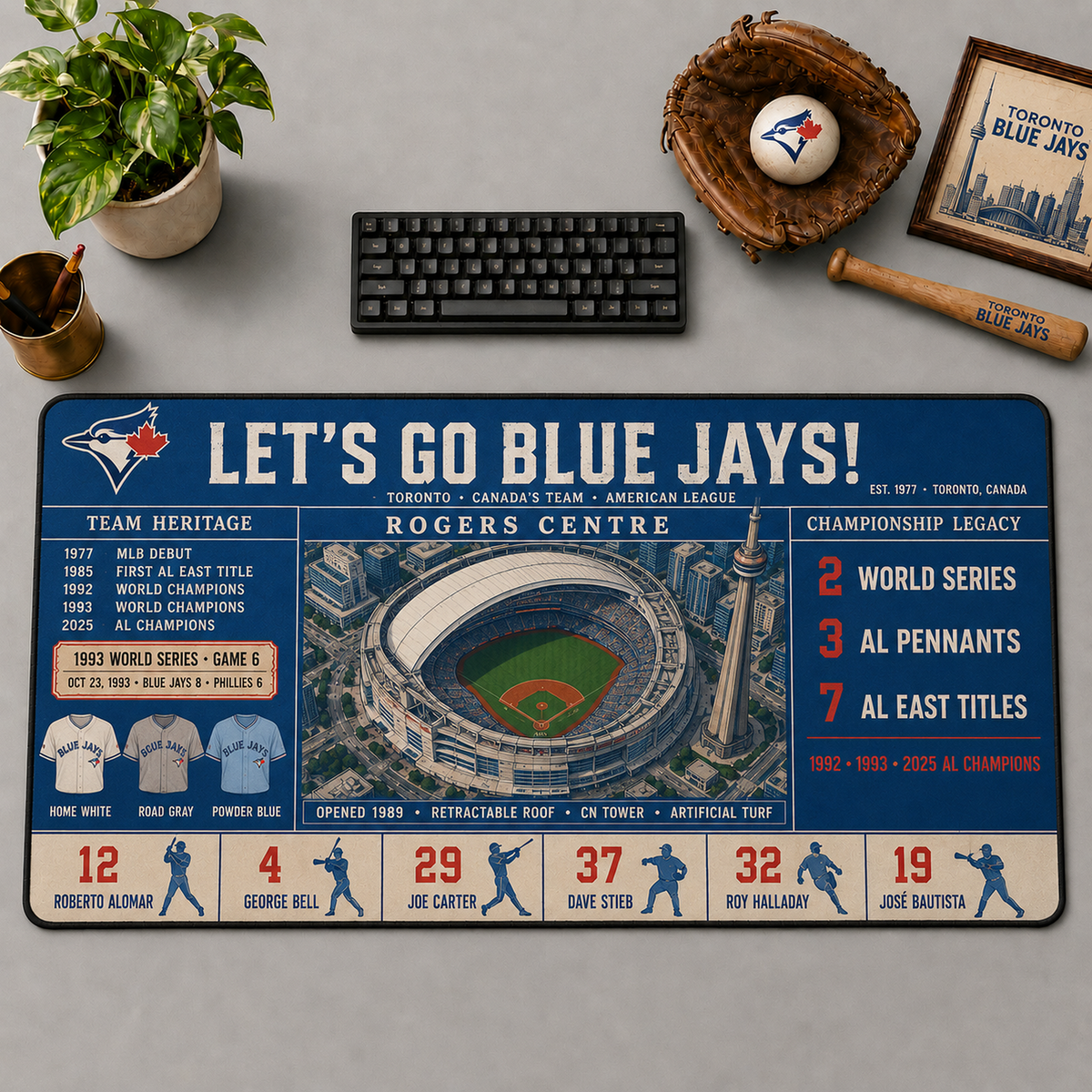 All Baseball Teams Vintage Stadium Desk Mat  Baseball Fan Desk Mat Mouse Pad Plus Size - 5to9vibe