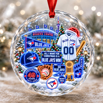 Adorno de vidrio de béisbol, 3 unidades con caja de regalo, equipo de béisbol de Navidad - Adorno de vidrio