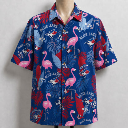 All Baseball Teams Flamingo Hawaiian Shirt | Tropical Baseball Button Up Unisex Hawaiian Shirt For Men and Women