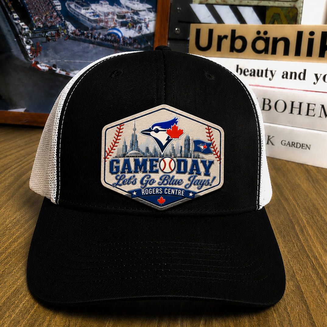 All Teams Baseball Logo Game Day Leather Patch Premium Mesh Snap Back Cap | Trucker Cap