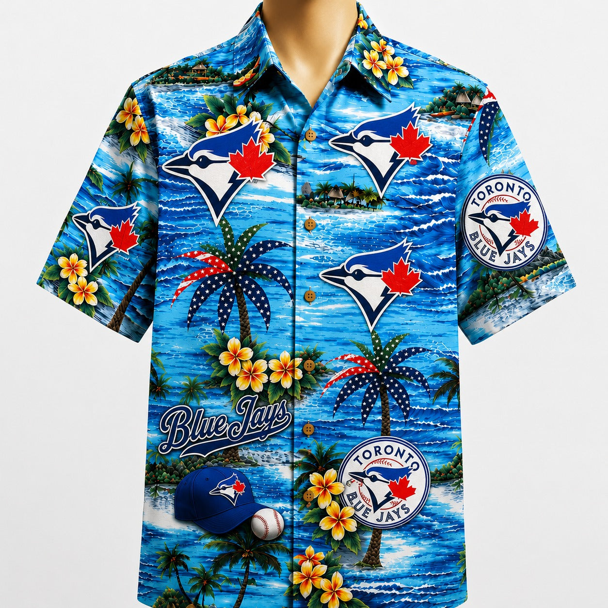 All Baseball Teams Coastal Paradise Button-Up Unisex Hawaiian Shirt For Men and Women