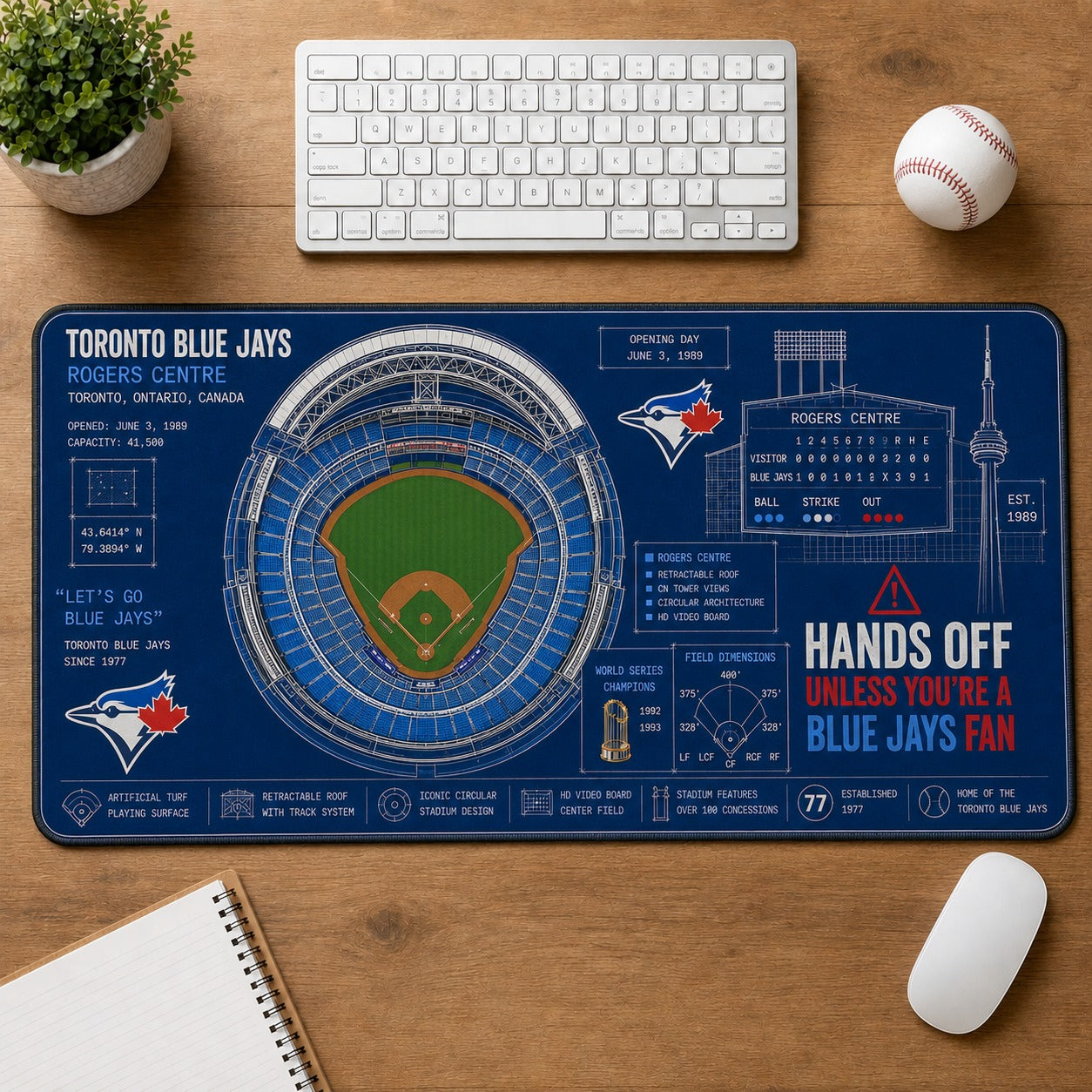 All Baseball Legendary Stadiums Masterplan Desk Mat Mouse Pad Plus Size - 5to9vibe
