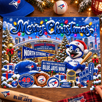 All Baseball Teams Baseball Stadium Personalized  Christmas Jigsaw Puzzle – Choose Your Team, 500 Pieces