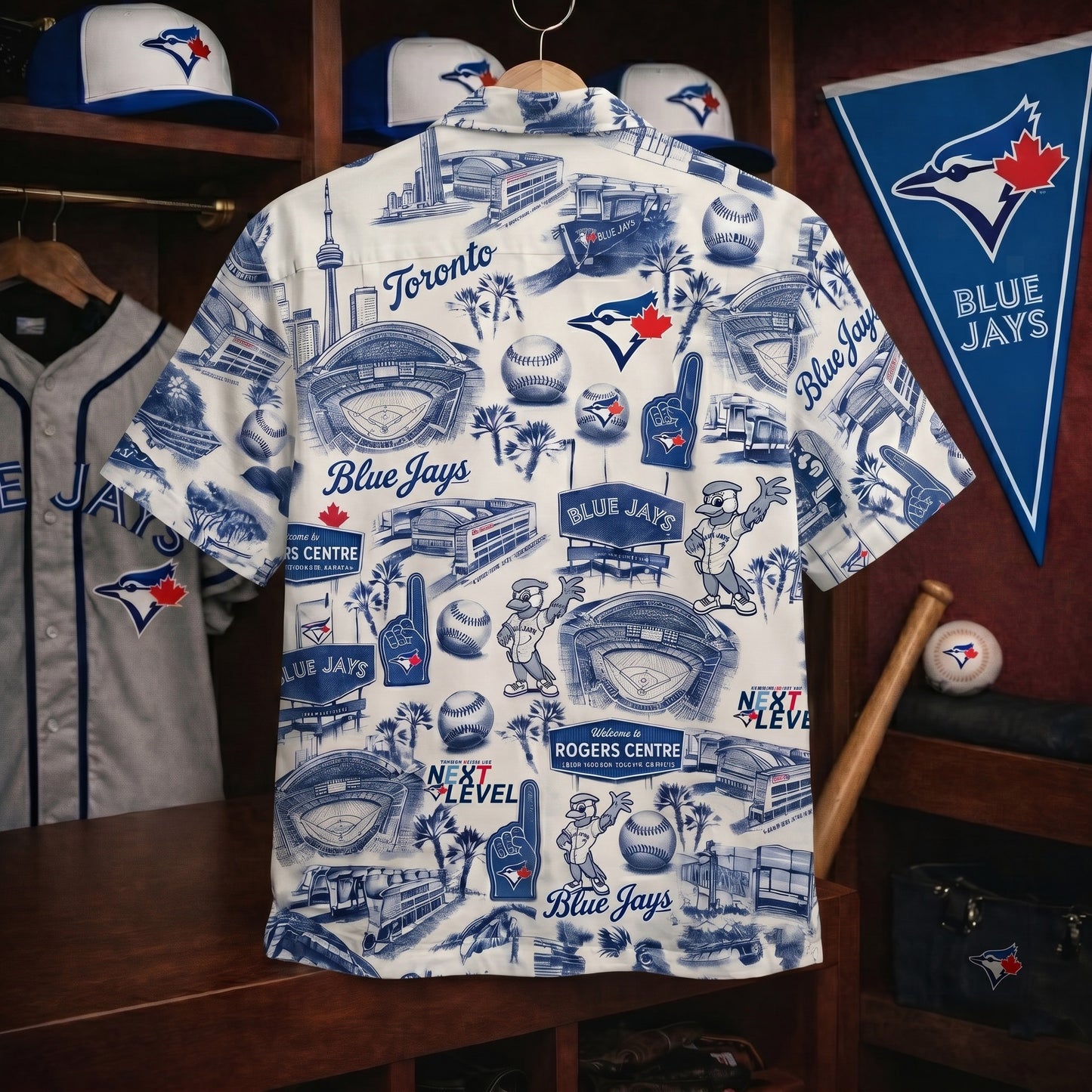 TBJ Baseball Stadium Slogan Legacy Vintage Unisex Button-Up Hawaiian Shirt
