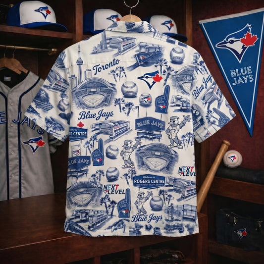TBJ Baseball Stadium Slogan Legacy Vintage Unisex Button-Up Hawaiian Shirt