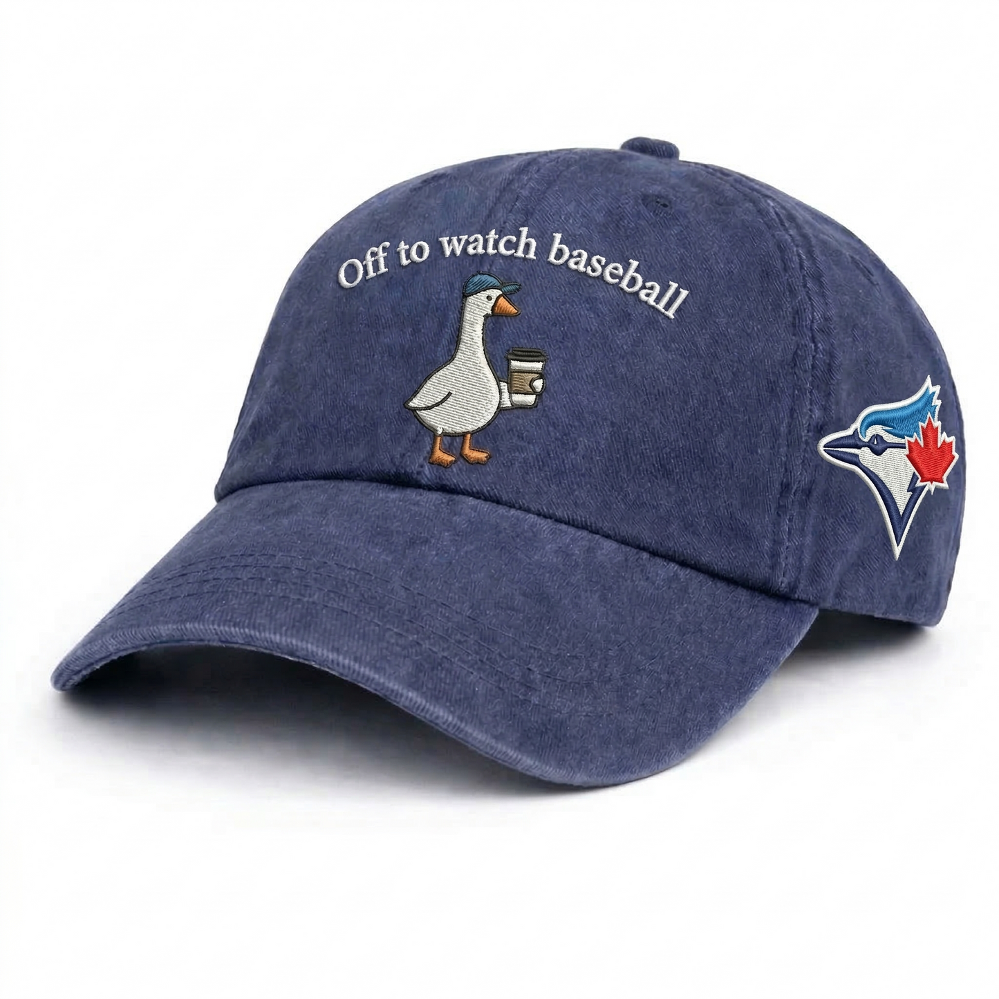 Off to watch Baseball Embroidered Logo Premium Baseball Cap