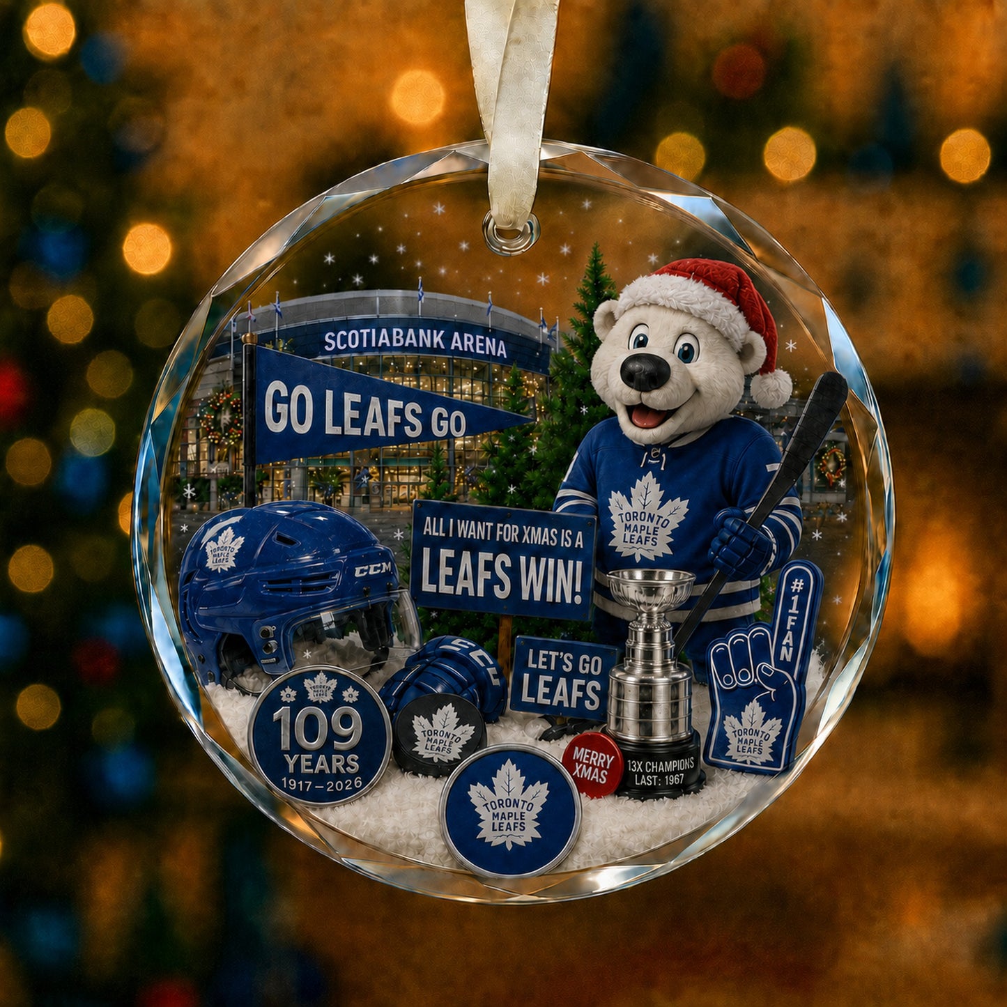 All Hockey Teams Christmas Glass Ornament With Gift Box Trending - 5to9vibe