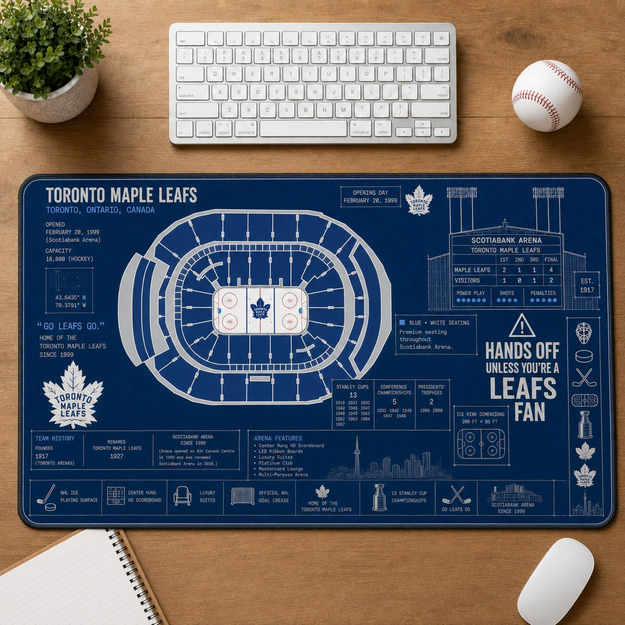 All Hockey Stadiums Arena Blueprint Desk Mat Mouse Pad Plus Size Trending - 5to9vibe