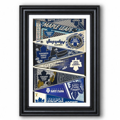 All Hockey Teams Vintage Pennant Anniversary For Fans No Frame Vertical Poster - 5to9vibe