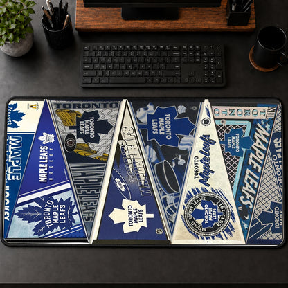 All Hockey Teams Vintage Pennant Anniversary For Fans Desk Mat Mouse Pad Trending - 5to9vibe