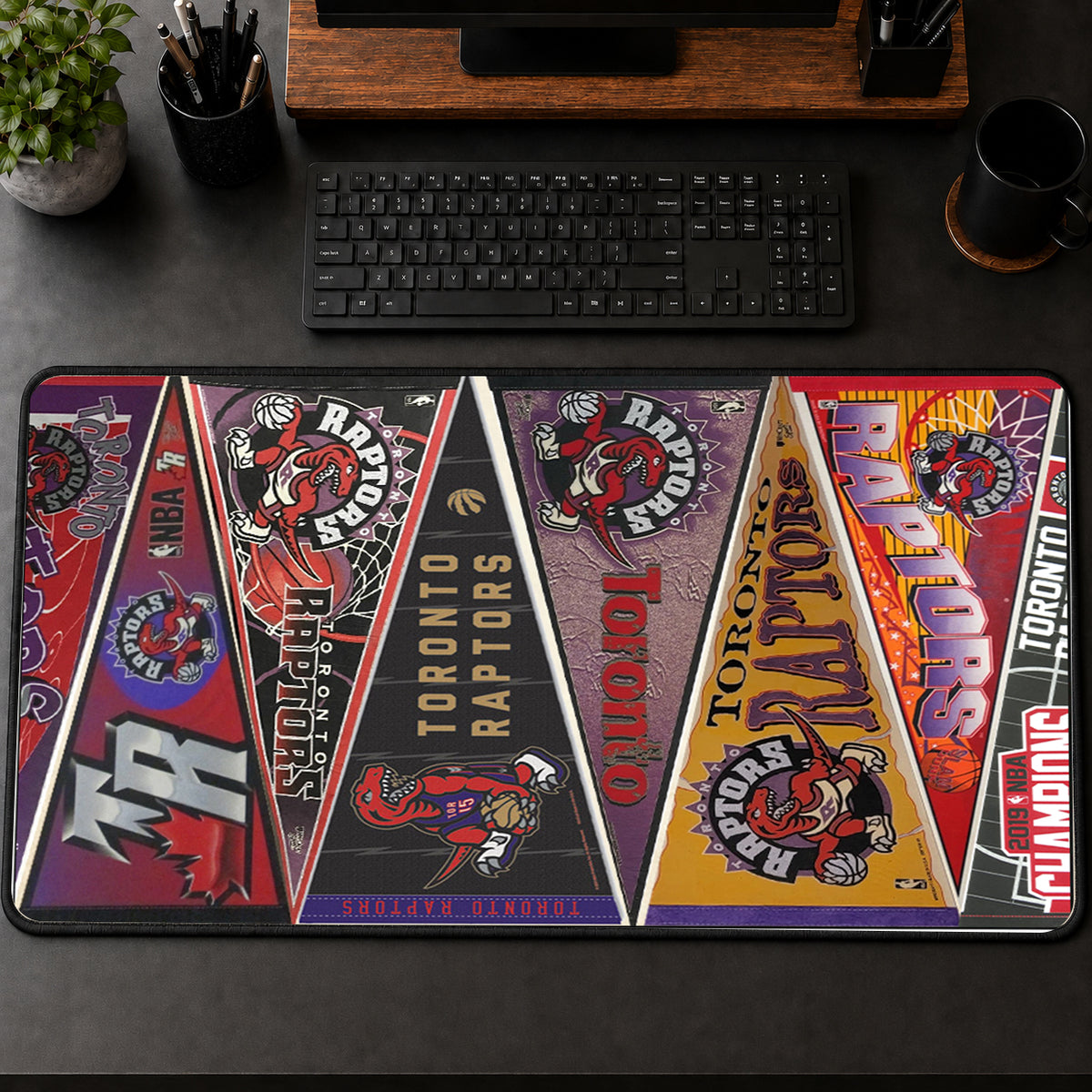 All Basketball Teams Vintage Pennant Anniversary For Fans Desk Mat Mouse Pad Trending - 5to9vibe