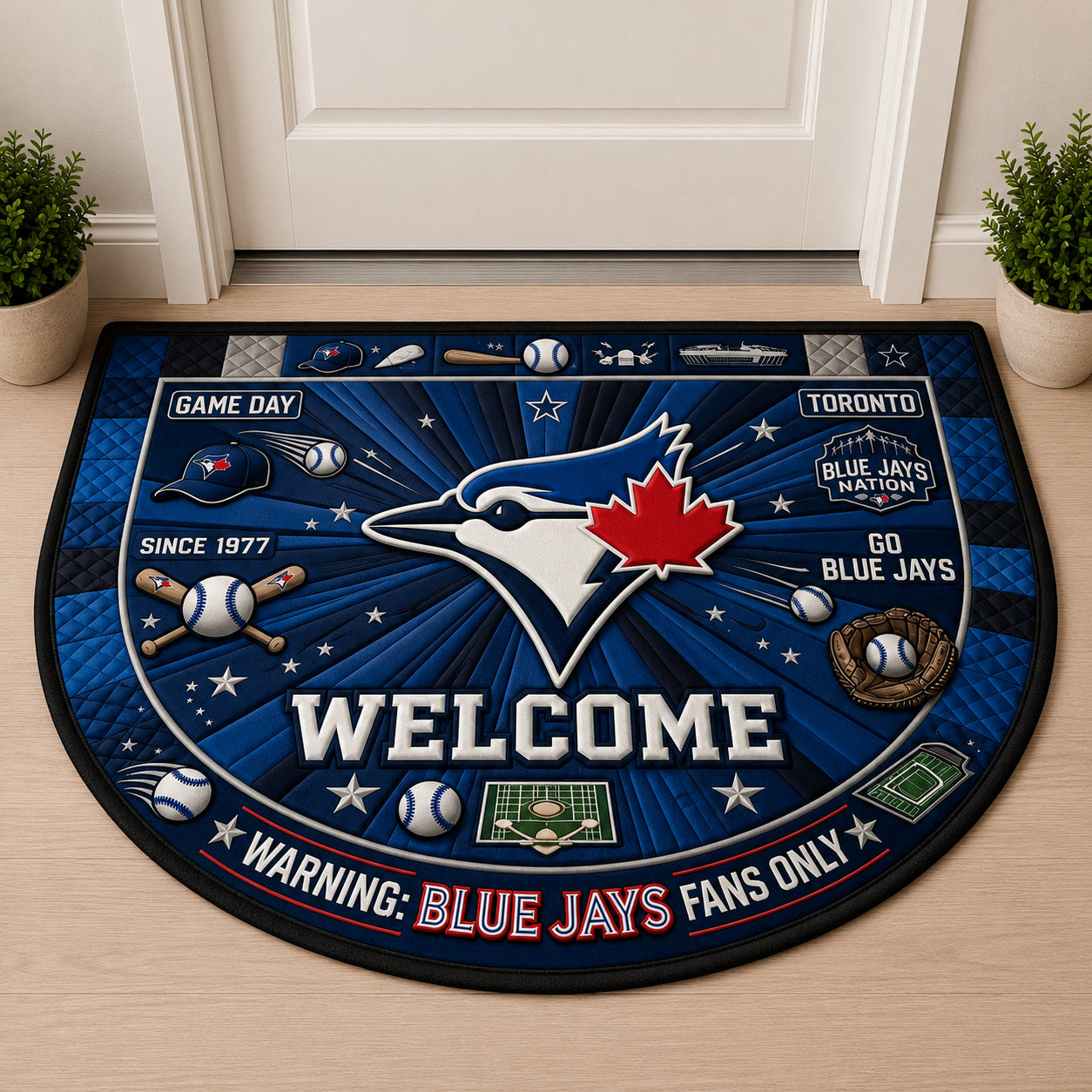 Alfombra personalizada de bienvenida premium de equipo de la MLB – Felpudo de béisbol personalizado