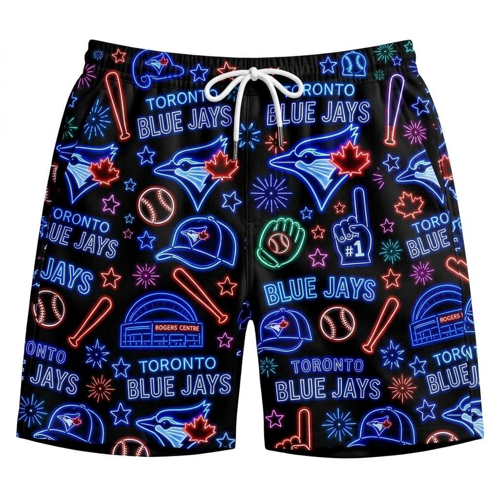 All Baseball Teams Neon Pattern Vibe Summer Party Button-Up Unisex Hawaiian Shirt For Men and Women
