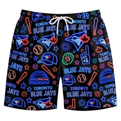 All Baseball Teams Neon Pattern Vibe Summer Party Button-Up Unisex Hawaiian Shirt For Men and Women