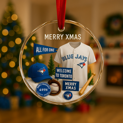 Baseball Glass Ornament 3 With Gift Box Christmas Baseball Team - Glass Ornament-Glass Ornament-5TO9VIBE