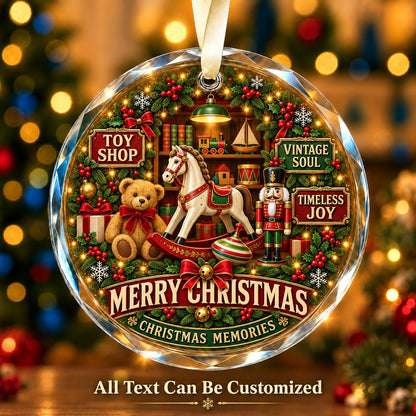 Toy Shop Personalized Glass Ornament | 5To9Vibe